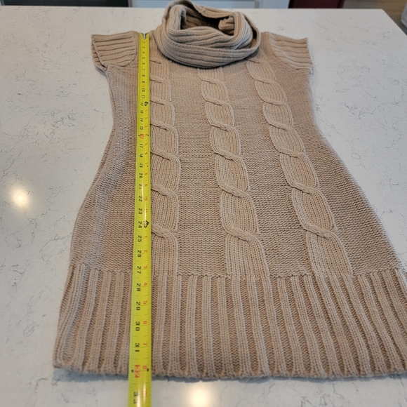 Pink Republic Y2K Cowl Neck Chunky Cable Knit Sweater Dress – Size Large - Picture 7 of 9